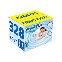 Molfix Bebek Bezi Beden:1 2-5kg Yeni Doğan 328 Adet 1 Numara 4'lü
