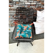 Sandalye Minderi Dekoratif Bağcıklı Pofuduk Desenli 90622