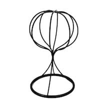 Balon Tarzı Şapka Askısı Masaüstü Dekoratif Peruk Sergileme Standı Siyah 27,5 Cm Diğer