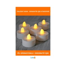 Pilli Led Tealight Mum 3.5 Cm Dekoratif Aydınlatma 1 Adet