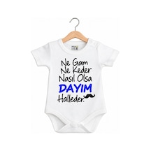 Babylimon Unisex Bebek Beyaz Dayı Tasarım Zıbın Body Beyaz - 936542301 Beyaz