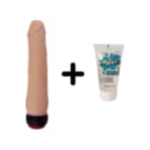 Hızlı Express Dong 21 Cm Titreşimli Vibratör Kalın Realistik Dildo + Wet 50 Ml