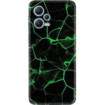 Xiaomi Redmi Note 12 5G Kılıf Resimli Desenli Baskılı Silikon Yeşil Şerit Mermer 1320