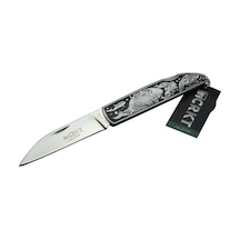Crkt Cr 0102 Kamp Çakı 20 Cm - Balık Desenli Metal Sap, Kılıflı, Kutulu Çok Renkli