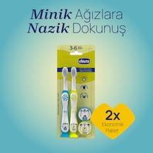 Chicco 2'li Diş Fırçası 3-6 Yaş Tıger-panda 00012084110000