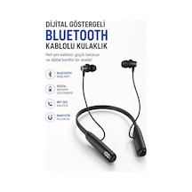 Dijital Batarya Göstergeli Bluetooth Özellikli Boyun Askılı Kulaklık Renkli