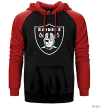 Raider Pirate Kırmızı Reglan Kol Kapşonlu Sweatshirt Kırmızı