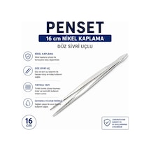 Penset Düz Uçlu 16 Cm Nikel Kaplama