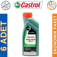 Castrol Brake Fluid Dot 4 500 Ml Fren Hidrolik Sıvısı 6 Adet