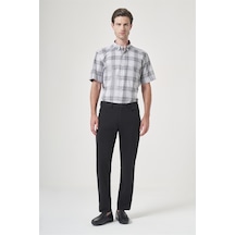 İmza Siyah Yan Cep Örme Slim Fit Casual Pamuklu 5 Cep Pantolon 1003260906