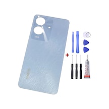 Realme Note 60 Mavi Arka Cam Kapak Pil Kapağı Tamir Set B7000 Set Mavi