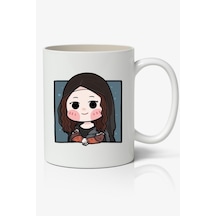 Mona Lisa Avatar Cute Art Anime Temalı Beyaz Kupa Bardak Sevgiliye Arkadaşa Hediye Beyaz