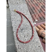 Boncuk Ay Kolye Şık Hediye Model Bb6636 Çok Renkli