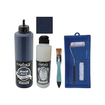 Mobilya Boyası-cadence Multisurface H-062 Lacivert 500ml Ultimate Vernik Parlak 250ml Saten Rulo Set Lacivert Lacivert