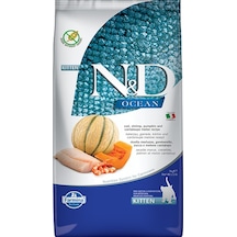 N&D Ocean Morina Balığı Balkabağı Karides ve Kavunlu Yavru Kedi Maması 5 KG