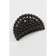 Oval Noktalı Mandal Toka 8 Cm Siyah