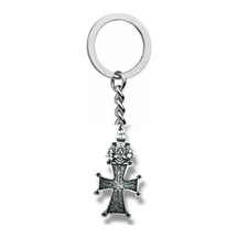 Ortodoks Haç Figürlü Unisex Anahtarlık Zamak Metal Dini Sembol, Antik Görünümlü Çanta Süsü