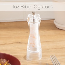 Porsima 181002 Baharat Öğütücü Değirmen Baharat Değirmeni El Değirmeni Tuz Karabiber Öğütücü Baharatlık Şeffaf