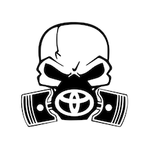 Piston Kuru Kafa Gaz Toyota Oto Sticker Yapıştırma Cam