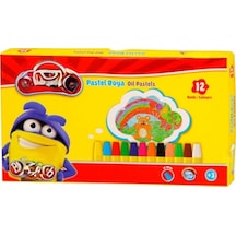 12 Renk Pastel Boya Çok Renkli