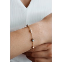 Firuze Nazar Günlük Altın Bileklik Sarı Altın