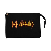 Def Leppard Logo Siyah Clutch Astarlı Cüzdan / El Çantası