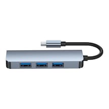 Type-C 4 Port Usb 3.0 Hub Usb-C Çoklayıcı Alüminyum Gövde (518945799)