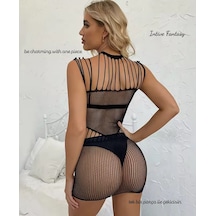 Intive Lingerie Intive Premium Limited Geniş File Detaylı Wrap Kesim Tasarım Mini Siyah
