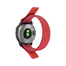 Garmin Tactix 7 Pro Edition Kordon Hasır Kumaş Ultrafit Nylon Yedek Kayış Kırmızı