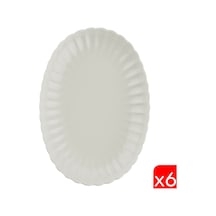 Kütahya Porselen Bone Luz Krem Kayık Tabak 28x19cm 6 Lı Bnlzf28ky00 Çok Renkli