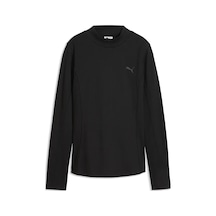 Puma Her Slim Rib Longsleeve Siyah Kadın T-shirt