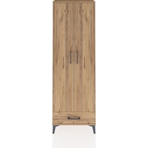 Arges Dolap 2 Raflı Tek Çekmeceli Tek Askılı 60x30x182 Çam-çam Çam