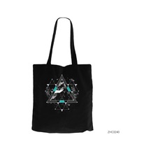 Triangle Space Siyah Kanvas Bez Çanta Siyah