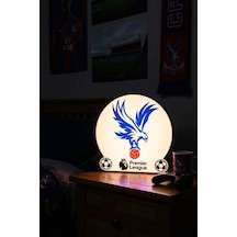 Crystal Palace Premier League Tasarımlı Dekoratif Aydınlatma Gece Lambası 24x24cm Çok Renkli