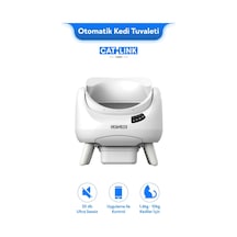 Catlınk Üstü Açık Otomatik Kedi Tuvaleti, Beyaz-scooper Open-x