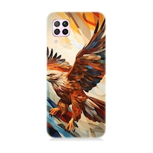 Huawei P40 Lite Uyumlu Uçan Savaşçı Kartal Desenli Silikon Kılıf