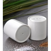 2 Li Porselen Tuzluk Biberlik 100ml Acı Kahverengi