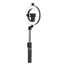 Lenyes Lph102 Uzaktan Kumandalı Çok Fonksiyonlu Ring Light Selfie Çubuğu Siyah