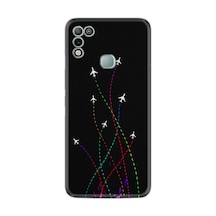 Infınıx Hot 11 Play Kılıf Silikon Desen Özel Seri Line Planet 1736