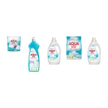 Aquabor Doğal Mineralli Tablet + Elde Bulaşık + Sıvı Beyaz + 4 Kg Beyaz + Sıvı Beyaz 5 Li Set