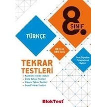 Tudem 8. Sınıf Bloktest Türkçe Tekrar Testleri