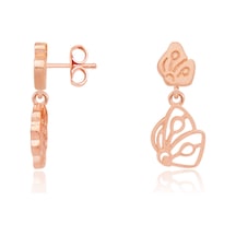 Diamond Line - Gülaylar 14 Ayar Altın Kelebek Figürlü Çocuk Küpe