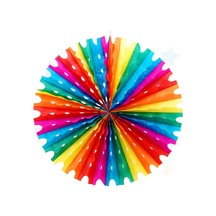 Karışık Renkli Kağıt Yelpaze Süs 50 CM