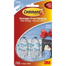 3m Command Küçük Boy Şeffaf Askı 2'li N:17092