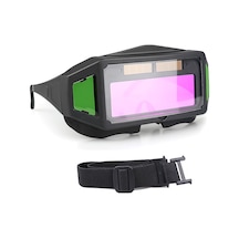 Otomatik Renk Değiştiren Kaynak Gözlüğü Profesyonel Otomatik Karartma Lehimleme Gözlükleri Argon Ark, Seçenekler: Yeşil Filtre Lensi