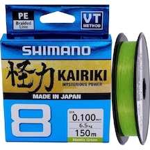 Shimano Kairiki 8 Mantisgreen Yeşil 0,20mm 150 Mt İp Misina - Standart