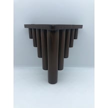 Karakoçaksesuar Plastik 15 x 12 x 12 CM Ceviz Koltuk Dolap Baza Mobilya Ayağı 4 Adet