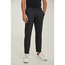 D's Damat Ds Damat Comfort Fit Siyah Düz Travel Kumaş Pantolon 5he03ob35322m 001