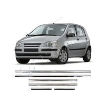 Hyundai Getz Uyumlu 2002-2011 Krom Cam Çıtası 6 Parça Paslanmaz Çelik