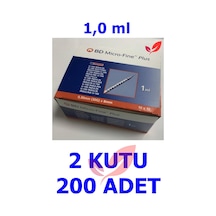 1.0 ML Bd Micro-Fine Plus İnsülin Enjektörü 100'Lu 2 Kutu